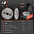 APBRPR1589 6 Pcs Rear Disc Brake Rotors & Ceramic Brake Pads
