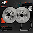 APBRPR1589 6 Pcs Rear Disc Brake Rotors & Ceramic Brake Pads