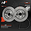 APBRPR1589 6 Pcs Rear Disc Brake Rotors & Ceramic Brake Pads