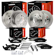 APBRPR1595 12 Pcs Front & Rear Disc Rotors & Brake Ceramic Pads