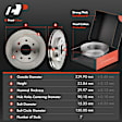 APBRPR1595 12 Pcs Front & Rear Disc Rotors & Brake Ceramic Pads