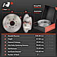 APBRPR1595 12 Pcs Front & Rear Disc Rotors & Brake Ceramic Pads