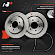 APBRPR1605 6 Pcs Rear Disc Brake Rotors & Ceramic Brake Pads