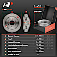 APBRPR1610 6 Pcs Rear Disc Brake Rotors & Ceramic Brake Pads