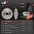 APBRPR1619 6 Pcs Rear Disc Brake Rotors & Ceramic Brake Pads