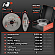 APBRPR1621 6 Pcs Rear Disc Brake Rotors & Ceramic Brake Pads