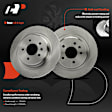 APBRPR1621 6 Pcs Rear Disc Brake Rotors & Ceramic Brake Pads
