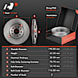 APBRPR1622 6 Pcs Front Disc Brake Rotors & Ceramic Brake Pads