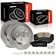 APBRPR1631 6 Pcs Rear Disc Brake Rotors & Ceramic Brake Pads