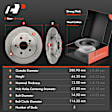 APBRPR1631 6 Pcs Rear Disc Brake Rotors & Ceramic Brake Pads
