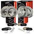 APBRPR1639 12 Pcs Front & Rear Disc Brake Rotors & Ceramic Brake Pads