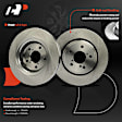 APBRPR1639 12 Pcs Front & Rear Disc Brake Rotors & Ceramic Brake Pads