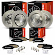 APBRPR1642 12 Pcs Front & Rear Disc Brake Rotors & Ceramic Brake Pads