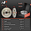 APBRPR1644 12 Pcs Front & Rear Disc Brake Rotors & Brake Pads