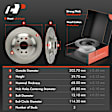APBRPR1657 12 Pcs Front & Rear Disc Brake Rotors & Ceramic Brake Pads