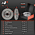 APBRPR1657 12 Pcs Front & Rear Disc Brake Rotors & Ceramic Brake Pads