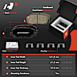APBRPR1657 12 Pcs Front & Rear Disc Brake Rotors & Ceramic Brake Pads