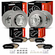 APBRPR1659 12 Pcs Front & Rear Disc Brake Rotors & Ceramic Brake Pads