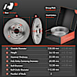 APBRPR1664 12 Pcs Front & Rear Disc Brake Rotors & Ceramic Brake Pads