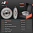 APBRPR1664 12 Pcs Front & Rear Disc Brake Rotors & Ceramic Brake Pads