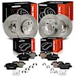 APBRPR1677 12 Pcs Front & Rear Disc Brake Rotors & Ceramic Brake Pads