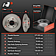 APBRPR1677 12 Pcs Front & Rear Disc Brake Rotors & Ceramic Brake Pads