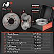 APBRPR1680 12 Pcs Front & Rear Disc Brake Rotors & Ceramic Brake Pads