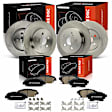 APBRPR1681 12 Pcs Front & Rear Disc Brake Rotors & Ceramic Brake Pads