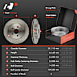APBRPR1681 12 Pcs Front & Rear Disc Brake Rotors & Ceramic Brake Pads