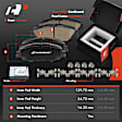 APBRPR1681 12 Pcs Front & Rear Disc Brake Rotors & Ceramic Brake Pads