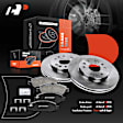 APBRPR168 Front Disc Brake Rotors & Ceramic Brake Pads