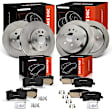 APBRPR1693 12 Pcs Front & Rear Disc Brake Rotors & Ceramic Brake Pads