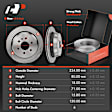 APBRPR1693 12 Pcs Front & Rear Disc Brake Rotors & Ceramic Brake Pads