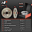 APBRPR1694 12 Pcs Front & Rear Disc Brake Rotors & Ceramic Brake Pads