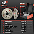 APBRPR1694 12 Pcs Front & Rear Disc Brake Rotors & Ceramic Brake Pads