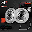 APBRPR1702 8 Pcs Rear Disc Brake Rotors & Ceramic Brake Pads & Brake Calipers