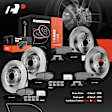 APBRPR170 Front & Rear Disc Brake Rotors & Ceramic Brake Pads