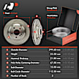 APBRPR1713 12 Pcs Front & Rear Disc Brake Rotors & Ceramic Brake Pads