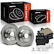 APBRPR1717 6 Pcs Rear Disc Brake Rotors & Ceramic Brake Pads
