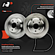 APBRPR1717 6 Pcs Rear Disc Brake Rotors & Ceramic Brake Pads