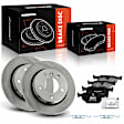 APBRPR1719 6 Pcs Rear Disc Brake Rotors & Ceramic Brake Pads