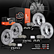 APBRPR171 Front & Rear Disc Brake Rotors & Ceramic Brake Pads