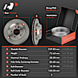 APBRPR1722 6 Pcs Rear Disc Brake Rotors & Ceramic Brake Pads