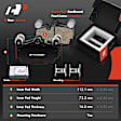 APBRPR1722 6 Pcs Rear Disc Brake Rotors & Ceramic Brake Pads