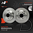 APBRPR1722 6 Pcs Rear Disc Brake Rotors & Ceramic Brake Pads