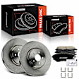 APBRPR1725 6 Pcs Front Disc Brake Rotors & Ceramic Brake Pads