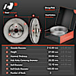 APBRPR1725 6 Pcs Front Disc Brake Rotors & Ceramic Brake Pads