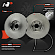 APBRPR1727 6 Pcs Front Disc Brake Rotors & Ceramic Brake Pads