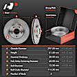 APBRPR1736 6 Pcs Front Disc Brake Rotors & Ceramic Brake Pads