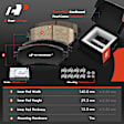 APBRPR1736 6 Pcs Front Disc Brake Rotors & Ceramic Brake Pads